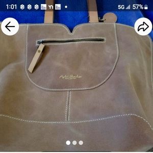 Hand made leather sachel. Tote
